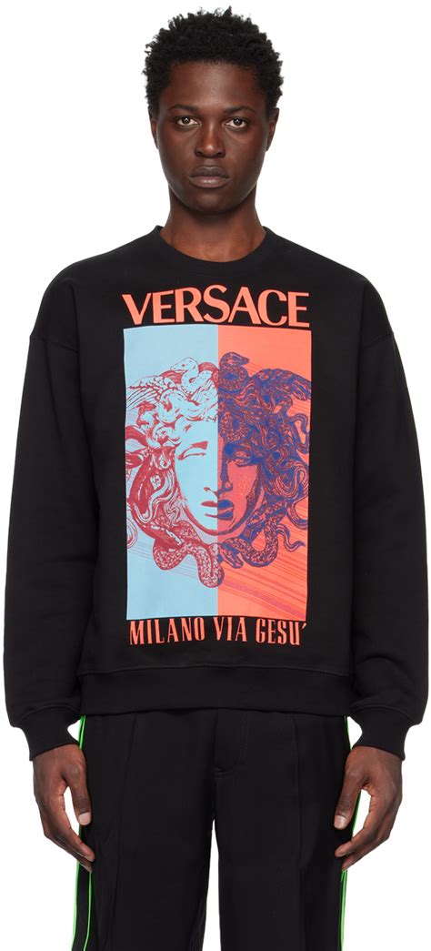 versace sweatshirt black meduda|Versace: Black Medusa Sweatshirt .